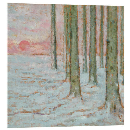 Acrylglas print Winter Forest, William Degouve de Nuncques