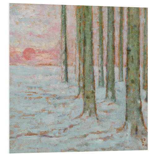 PVC-taulu Winter Forest, William Degouve de Nuncques