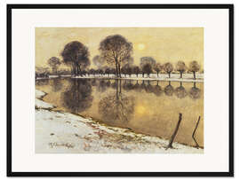 Gerahmter Kunstdruck Wintersonne, Max Clarenbach