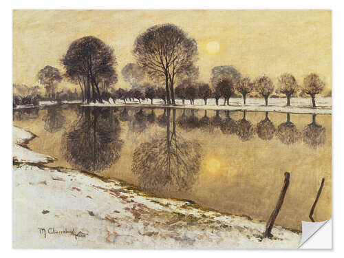 Muursticker Winter sun, Max Clarenbach