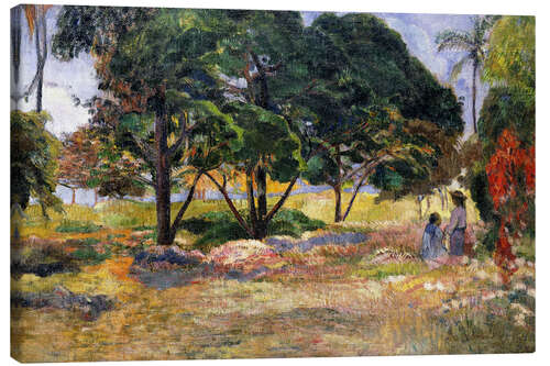 Tableau sur toile Landscape with three trees