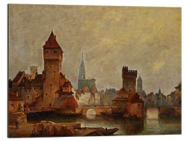 Aluminium print Historical view of Strasbourg, 1846