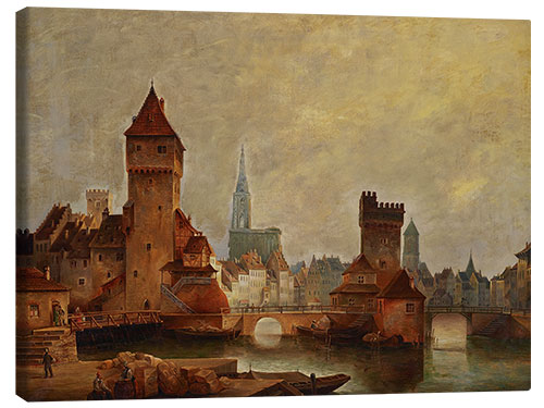 Leinwandbild Historische Ansicht von Straßburg, 1846