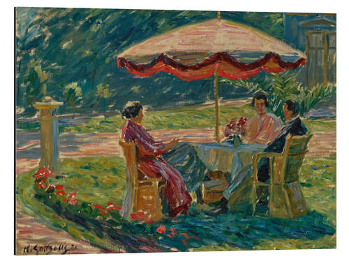 Tableau en aluminium In the garden, Heinrich Gottselig, 1921