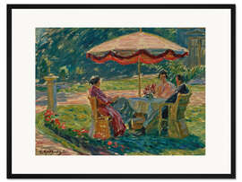 Gerahmter Kunstdruck Im Garten, Heinrich Gottselig, 1921