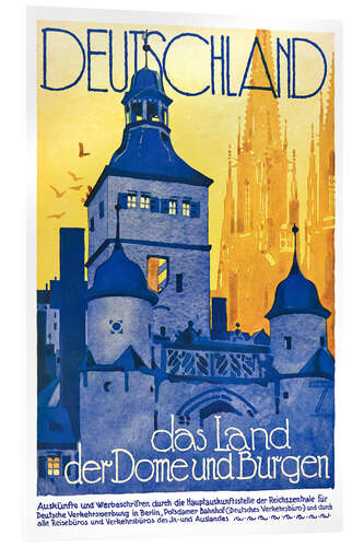 Acrylglasbild Deutschland, das Land der Dome und Burgen