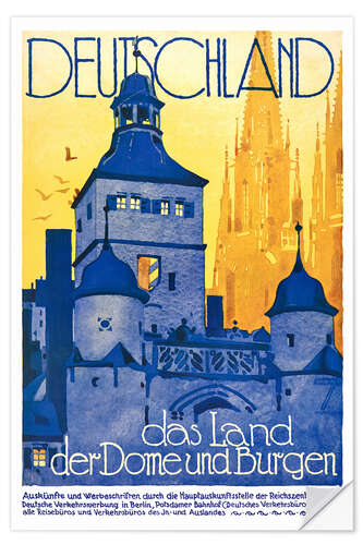 Muursticker Deutschland, the Land of Cathedrals and Castles