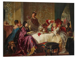 Magnettafel Münchhausen, im Damenkreis seine Schwänke erzählend, Max Gaisser