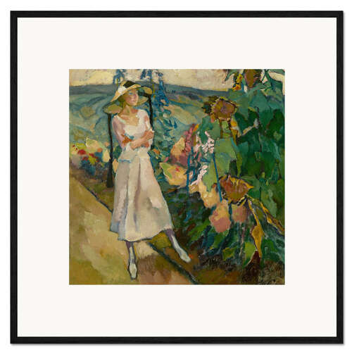 Kehystetty taidepainatus Gautinger Garden, Leo Putz, 1920