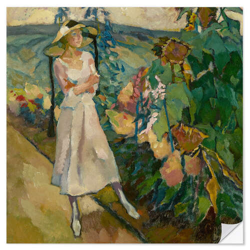 Sticker mural Gautinger Garden, Leo Putz, 1920