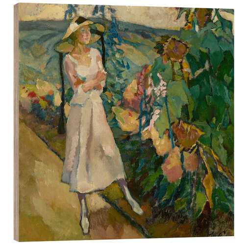 Wood print Gautinger Garden, Leo Putz, 1920