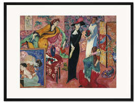 Gerahmter Kunstdruck Besuch, Heinrich Nauen, 1913