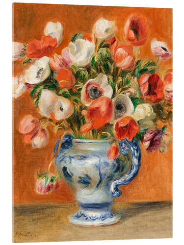 Acrylic print Vase with anemones, 1890