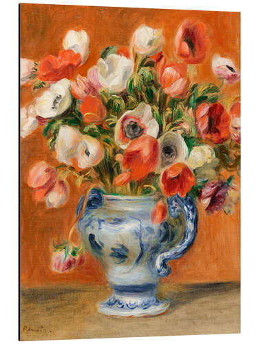 Aluminiumsbilde Vase with anemones, 1890