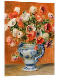 Hartschaumbild Vase mit Anemonen, 1890