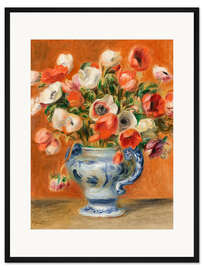 Gerahmter Kunstdruck Vase mit Anemonen, 1890