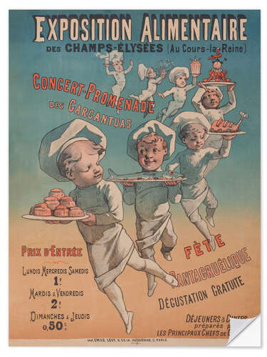 Wandsticker Exposition Alimentaire des Champs-Elysées, Emil Levy, 1874