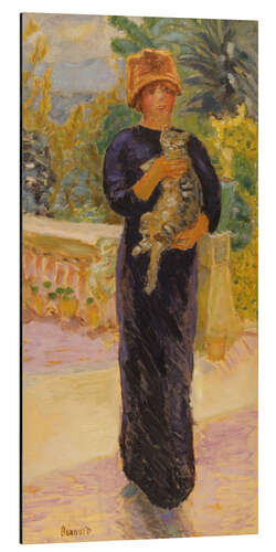 Alubild Dame mit Katze, 1912