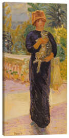 Canvas print Lady with a cat, 1912