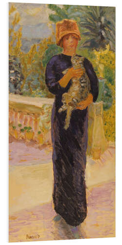 PVC-tavla Lady with a cat, 1912