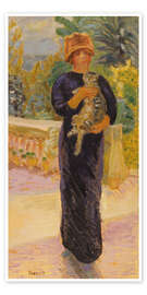 Wandbild  Dame mit Katze, 1912 - Pierre Bonnard
