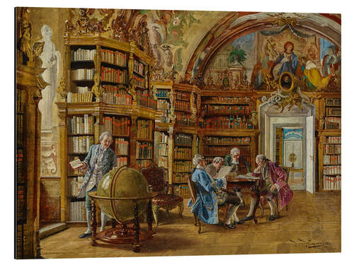 Aluminium print In the Library, Johann Hamza