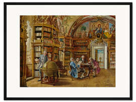 Gerahmter Kunstdruck In der Bibliothek, Johann Hamza