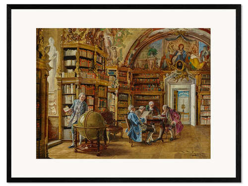 Framed art print In the Library, Johann Hamza