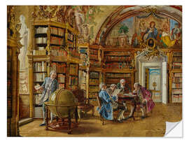 Naklejka na ścianę In the Library, Johann Hamza