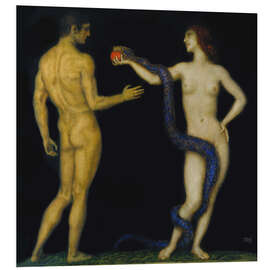 Hartschaumbild Adam und Eva, 1920 - Franz von Stuck