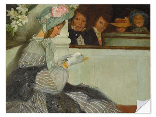 Wandsticker Lesende Biedermeier-Dame, Alexander von Salzman