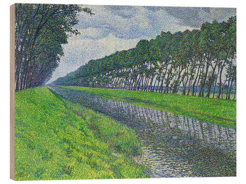 Wood print Canal in Flanders, 1894