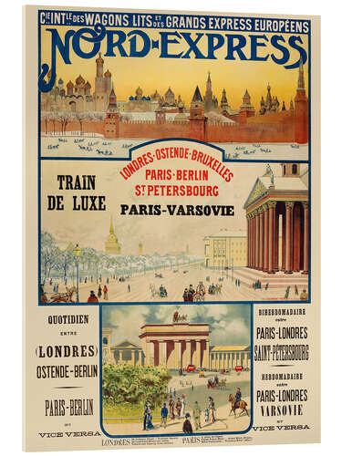 Quadro em acrílico Nord-Express, Paris-Saint Petersbourg, 1896