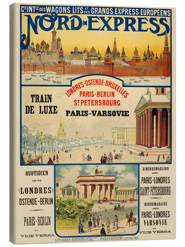 Obraz na płótnie Nord-Express, Paris-Saint Petersbourg, 1896