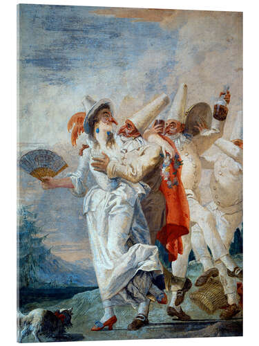 Acrylic print Pulcinella in Love, Giovanni Domenico Tiepolo, 1793