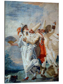 Tableau en aluminium Pulcinella in Love, Giovanni Domenico Tiepolo, 1793