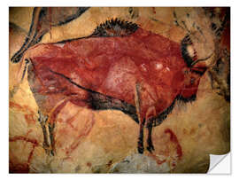 Sticker mural Bison, Rock Carving in the Cave of Altamira, 35,000 to 11,000 BC.