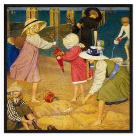 Gerahmter Kunstdruck Am Strand, Southwold, 1911