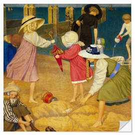 Sticker mural On the Beach, Southwold, 1911