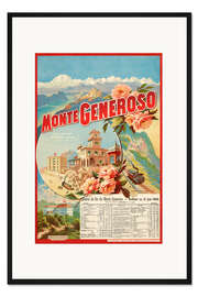 Gerahmter Kunstdruck Monte Generoso, Schweiz, 1904