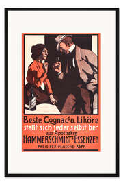 Gerahmter Kunstdruck Cognacs und Liköre Hammerschmidts Essenzen