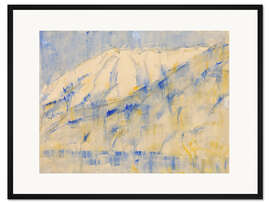 Gerahmter Kunstdruck Berg im Schnee bei Lugano, 1934