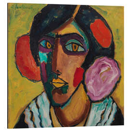 Magnettafel Frauenkopf mit Blumen im Haar, 1913