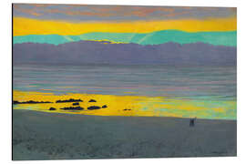 Magnettafel Gelber und grüner Sonnenuntergang