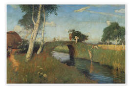 Kunstwerk  Summer on the Bog Canal, 1896 - Otto Modersohn