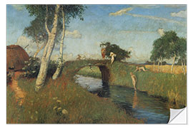 Selvklebende plakat Summer on the Bog Canal, 1896