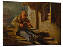 Foam board print The Horned Roof Violinist