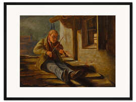 Gerahmter Kunstdruck Der gehörnte Dachgeiger