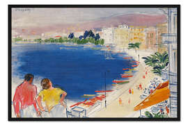 Gerahmter Kunstdruck Bucht von Rapallo, János Vaszary, 1934