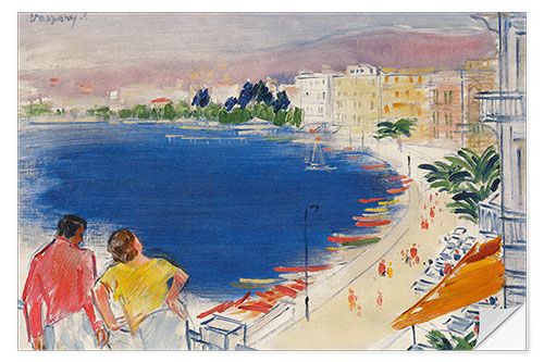 Selvklebende plakat Bay of Rapallo, János Vaszary, 1934